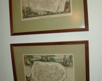 Pair framed prints