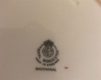 Royal Worcester, Bacchanal pattern Mark 