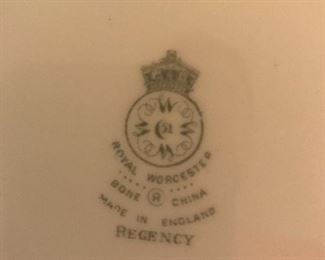 Royal Worcester China mark , Regency pattern. 