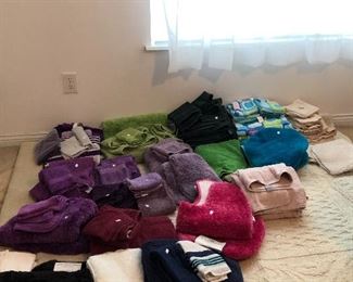 You need towels we have sets and sets. Bathroom mats toilet seat covers. Come make your selection