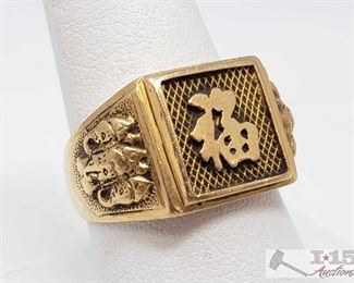 721: 	
18k Gold Ring, 12.7g
Weighs approx 12.7g, size 9.5
OS19-017630.52