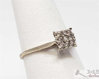 826: 	
14k Gold Diamond Ring, 1.2g
Weighs approx 1.2g, size 6 
OS19-017630.74
