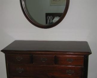 Chest of drawers and mirror