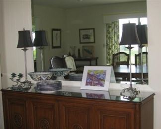 Buffet and large mirror