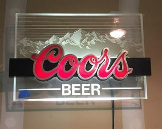 Lighted Coors Beer Sign