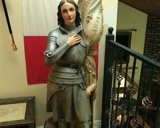 Iron made Jeanne d'Arc 5' H