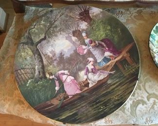 Charger French hand painted Sevres artist, L.Simonnet 	20”		