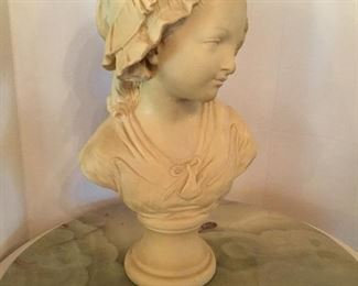 Reproduction bust signed 