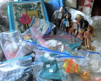 1965 Barbie, Ken and her friends....dolls, clothing  and accessories.  