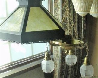 All Antique and Vintage Gas, Oil and  Electric Light fixtures available for sale.  