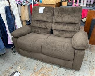 Brown reclining sofa $70
