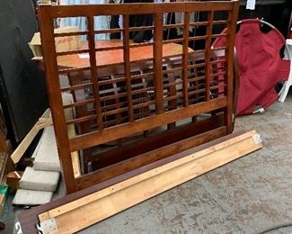 Queen size white headboard footboard said $80