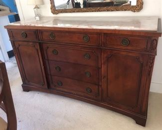 Antique buffet - includes marble top!