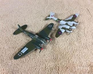 0001  German He 111 and British Mosquito bombers.