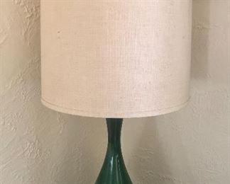 MCM Blue/green drip glaze lamp