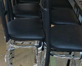 7 black leatherette brand new bar stools