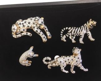 Jeweled Animal Pins