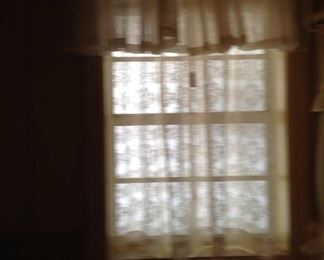 Valance and lace curtain, not a good picture!