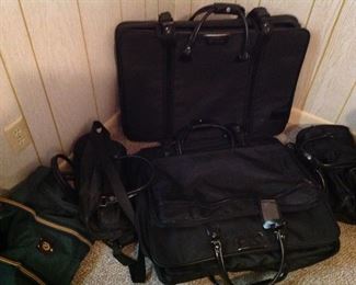 Set of Samson black luggage and other bags