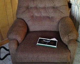 Lazy boy recliner with easy grip handle added, set of coaster still in box - never used