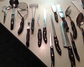 Lots of Cutco knives and utensils.  These are very well made