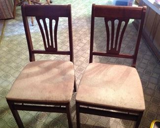 Pair of vintage folding chairs