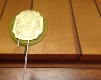Vintage plaque
