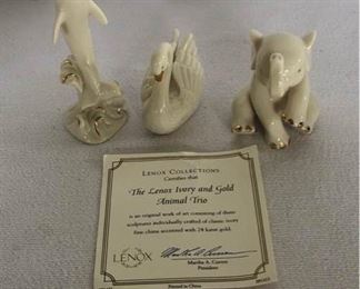 Lenox Ivory & 24K Gold Animal Trio https://ctbids.com/#!/description/share/189440
