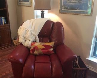 Red Leather LazyBoy Recliner