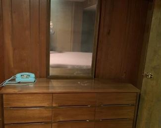 midcentury dresser with mirror