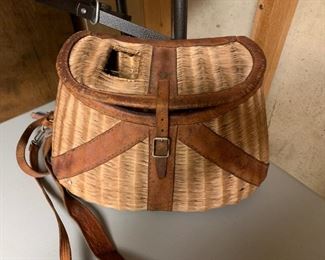 antique fishing basket