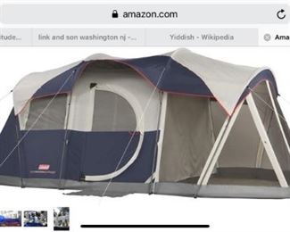 Coleman multi-room tent with interior light