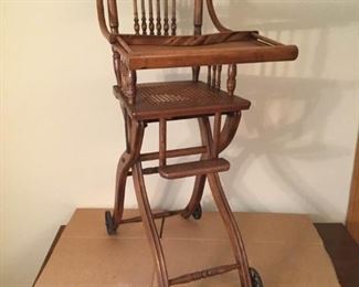 Vintage Wooden Hi-Chair https://ctbids.com/#!/description/share/191866