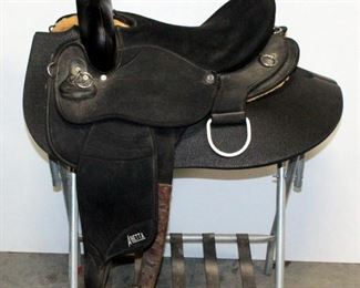 Synthetic Abetta 16" Western Trail Saddle, No Stirrups or Girth, Includes Foam Rubber Saddle Pad