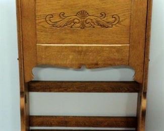 Vintage Secretary Desk With Carved Wood Front, Lower Shelf, Interior Organizer, No Key 50"H X 24"W X 16"D