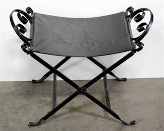 Vintage Metal Magazine/Newspaper Stand With Crossed Legs and Scrollwork Design, Plastic Coated Base 19"H X 25"W X 14"D