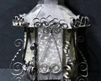Astor Lane Star Pillar Candle Holder In Box 11.5" Tall x 11.75" Diameter, and Metal Glass Hanging Candle Holder