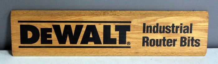 Wood Sign for DeWalt Industrial Router Bits 25"W x 6"H