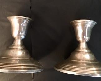 Rogers Weighted Reinforced Sterling Candle Sticks 