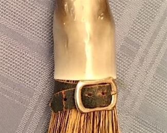 Large 7.5” Dog Shaving Brush w/ note dated 1927 as gift 