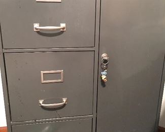 Vintage Steelmaster File Cabinet w/ Door & Locking Key 