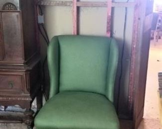 Green boudoir chair