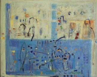 BETTINA WINKELMAN Signed Oil On Canvas Abstract