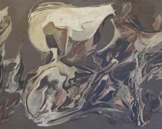 GERLACH Oil on Canvas Abstract Composition