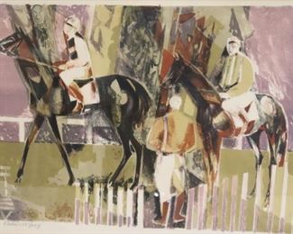 Hillaire Signed And Numbered Print Racehorses