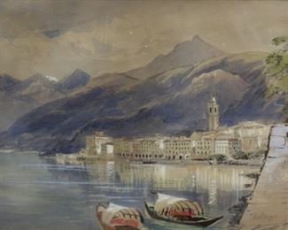 JAMES HOLLAND Watercolor Bellagio Como