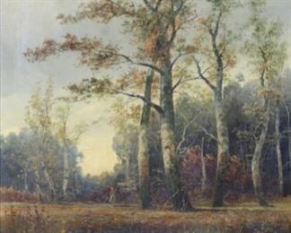 TH WALTER Signed Oil On Canvas Landscape