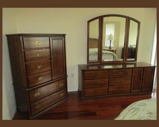 Matching Dresser with Mirror and Matching Chest of Drawers