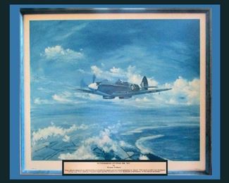 Nice Large Framed Spitfire Print