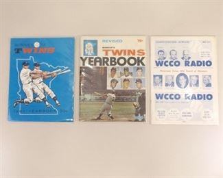 Lot of 3 - 1960's Minnesota Twins Yearbooks etc.
